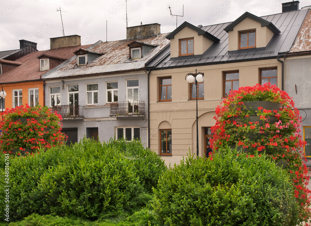 Square of 15 August in Plonsk. Poland