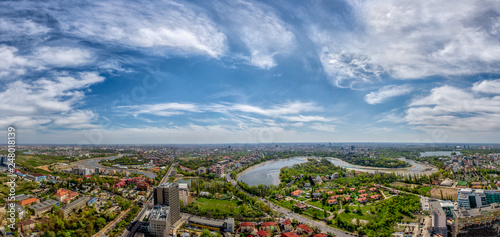 Panorama view over Bucharest , Romania 