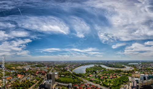 Fototapeta Naklejka Na Ścianę i Meble -  Panorama view over Bucharest , Romania 