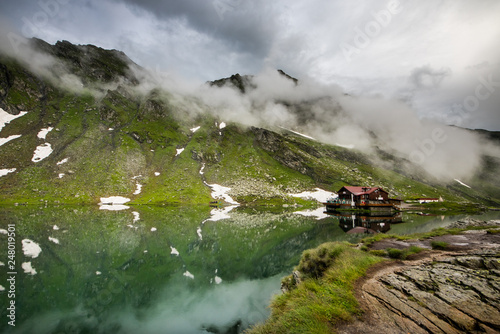 Obraz na płótnie Romania in the Carpathian mountains , landscape from Transylvania in spring time, Transfagarasan road in Fagaras mountains w salonie