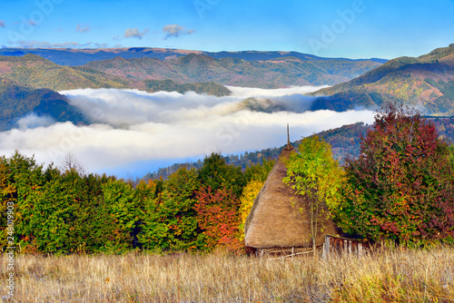 Obraz na płótnie Romania in the Carpathian mountains , landscape from Transylvania in autumn time w salonie