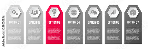 Company infographic template with business icons. Vector