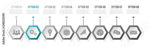 Infograph with business symbols. Vector
