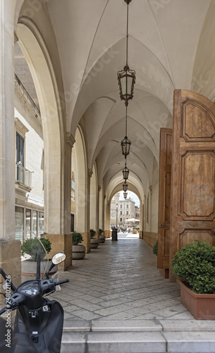 Italia Puglia Lecce Vico del Fedele portico