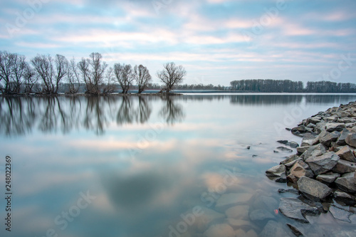 Winter at the Rhein river photo