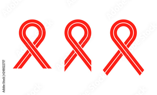 Set of awareness ribbons from 3 different templates