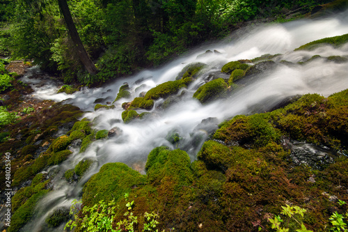 Fototapeta Naklejka Na Ścianę i Meble -  Seven spring waterfall in Bucegi mountains , Romania , cascada sapte izvoare
