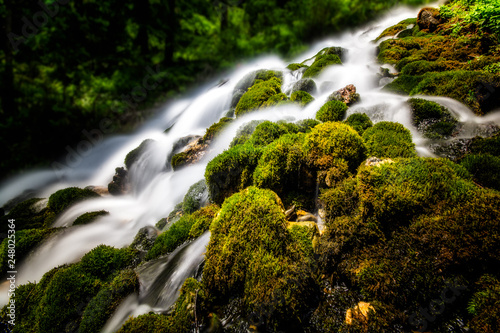 Seven spring waterfall in Bucegi mountains , Romania , cascada sapte izvoare photo