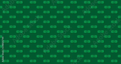Money or finance green background with dollar banknotes pattern.