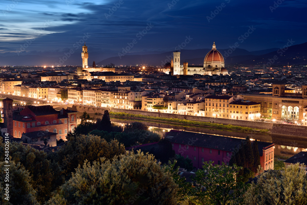 Florence skyline , city scape of Florence in Italy  