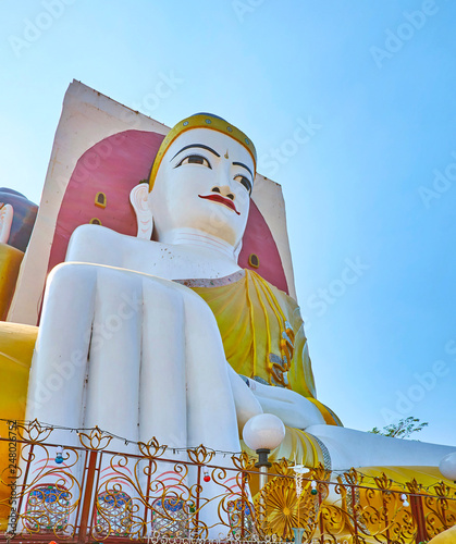 The giant image of Buddha, Kyaik Pun Pagoda, Bago, Myanmar photo