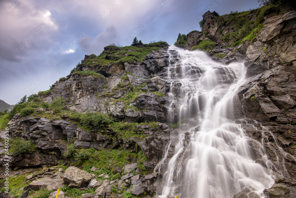 Waterfall in Transfagarasan mountains , Romania Waterfall in Transfagarasan mountains , Romania