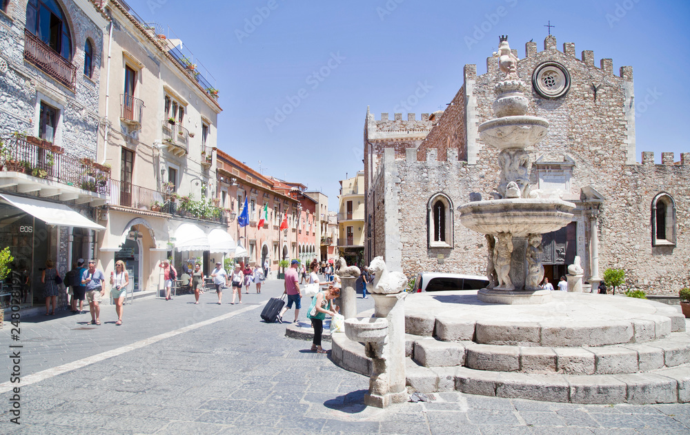 Fototapeta Taorminain Sicily. Italy