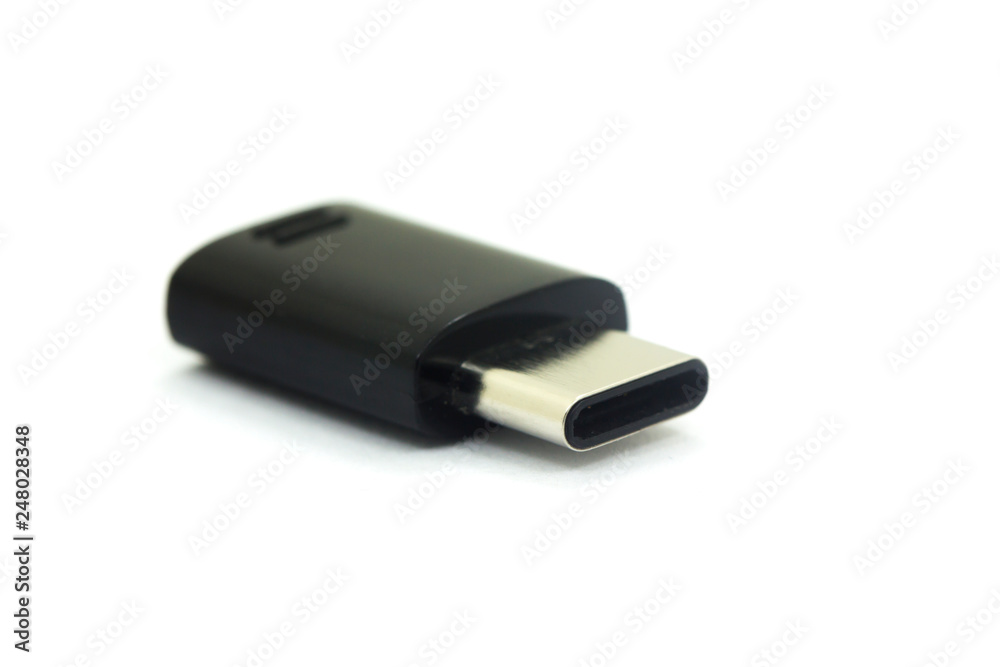 USB-C flash drive isolated on white background USB-C flash drive isolated on white background