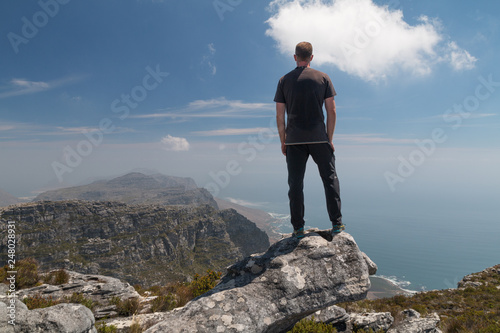 Peoples view from the Table Mountain, South Africa