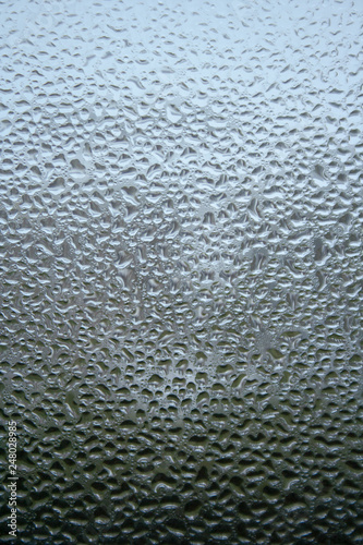 Rain drops on window glasses surface Natural Pattern of raindrops. Natural pattern of raindrops on white background
