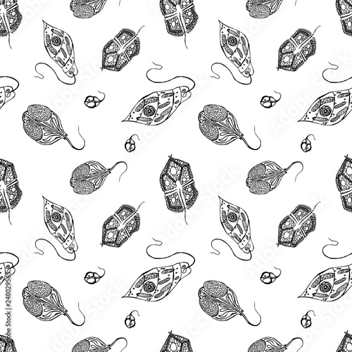 Seamless pattern of the various protozoa