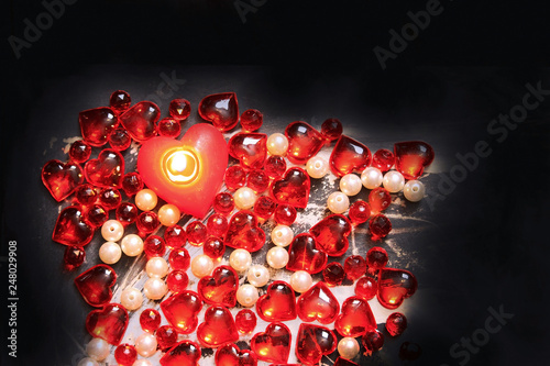 abstract amour background beautiful beauty bright card celebrate celebration close closeup color concept copy creative cut dark decor decoration decorative february flat group heart hearts holiday lif