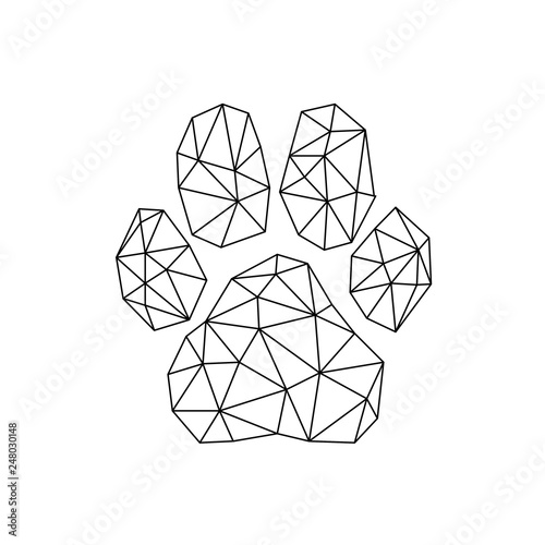 Colorful paw design logo for shirt; clothes; sites;