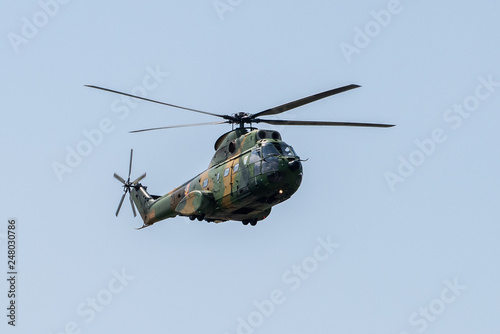 Fototapeta Naklejka Na Ścianę i Meble -  Romanian Air Force IAR-330M Puma helicopter, military air force 