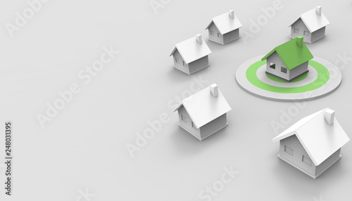 Mini Green home - Property and residential Business In the artistic concept / 3d render