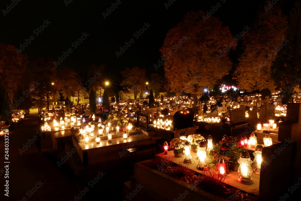 All saints' day in Poland