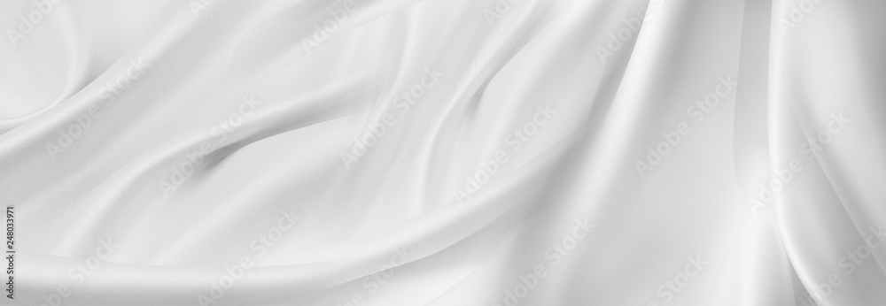 White silk fabric