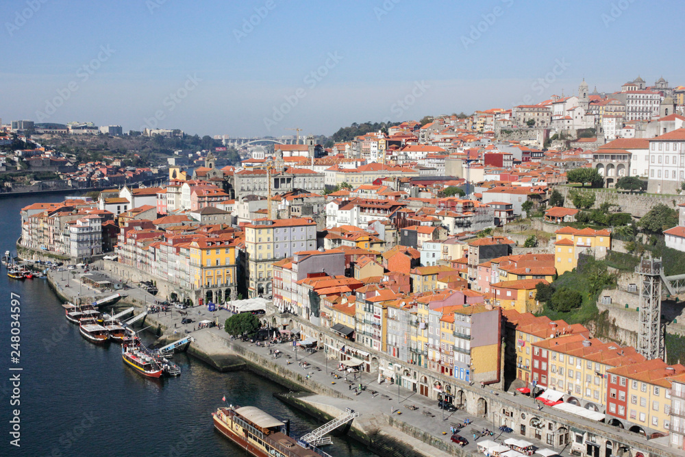 panorama of the old town of Porto