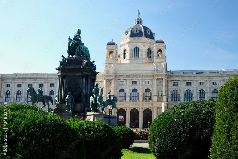 Beautiful monument in the central square Vienna Austria 10.10.2017