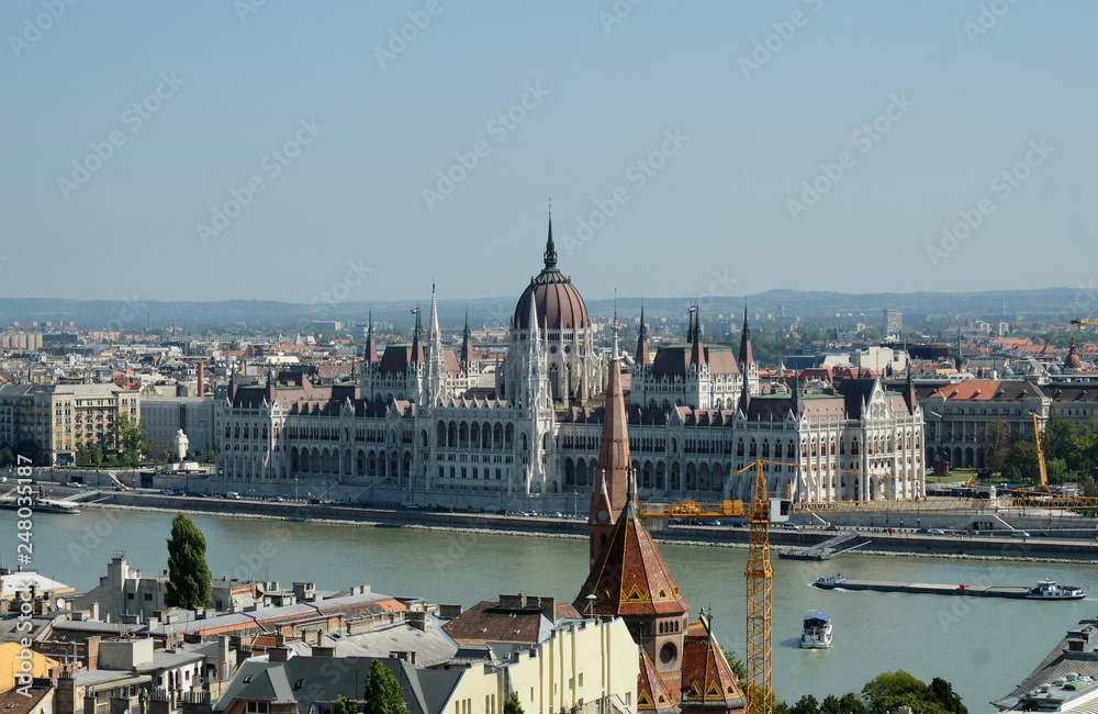 Budapest Hungary parliament. The city attractions. Traveling in Europe