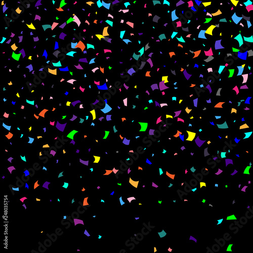 Colorful confetti on white background. 