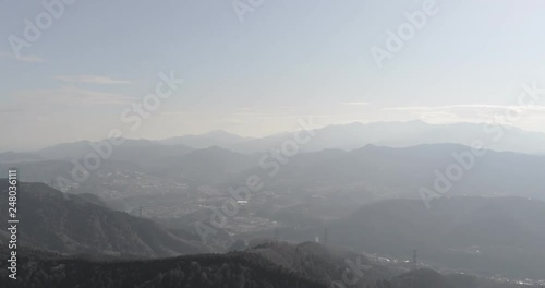 高尾山上空からのパノラマビュー