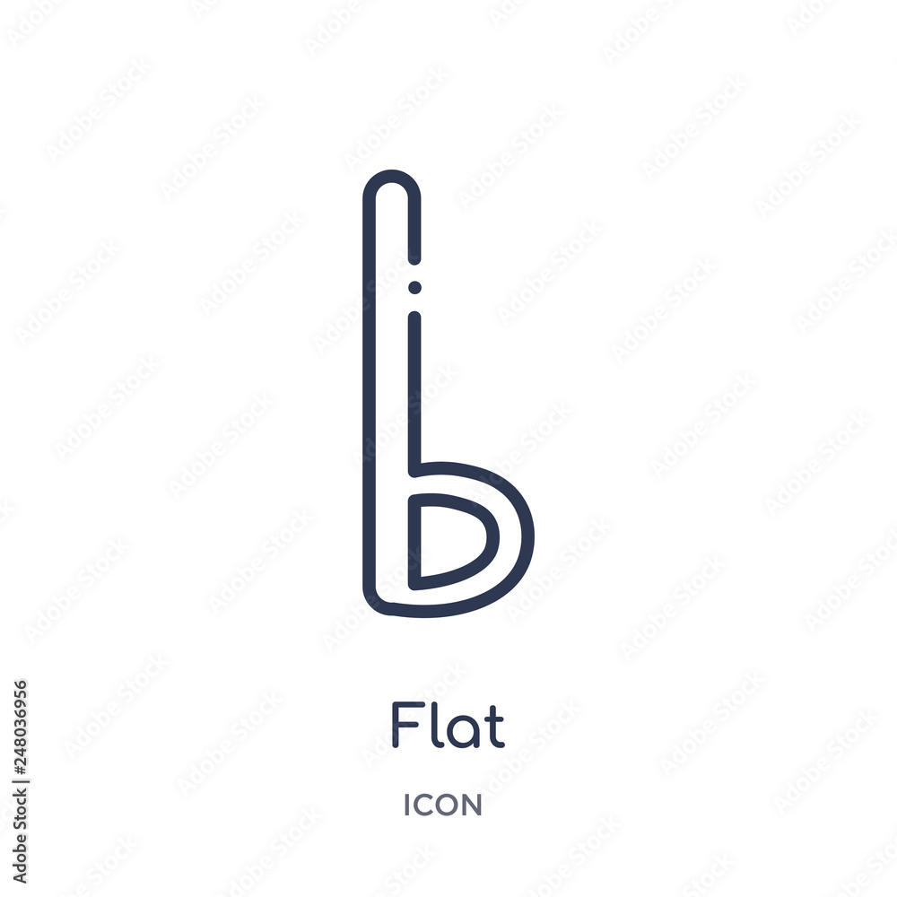 flat icon from music and media outline collection. Thin line flat icon isolated on white background. flat icon from music and media outline collection. Thin line flat icon isolated on white background.