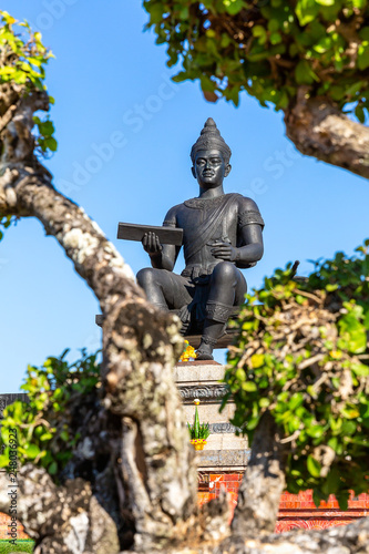 artistic King Ramkhamhaeng Monument in the Historical Park of Sukhothai, Thailand, Asia
