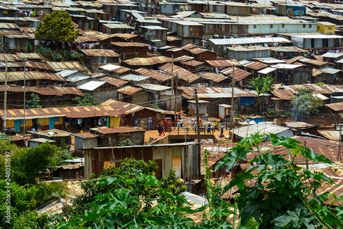 Kibera slum in Nairobi, Kenya