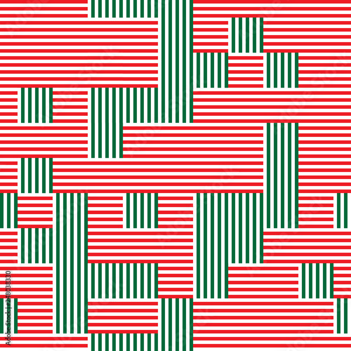 seamless pattern with red and green segments