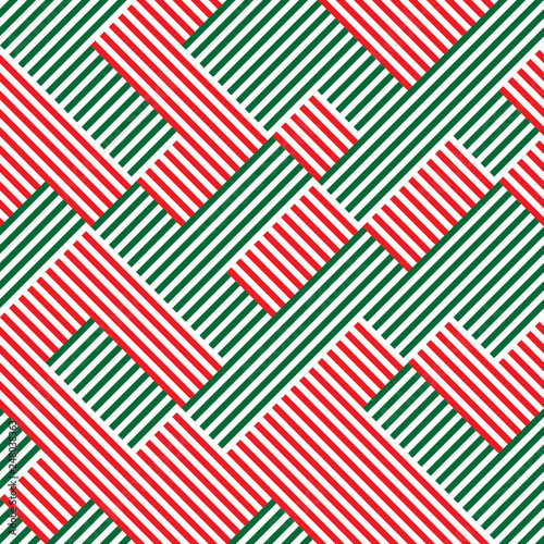 seamless pattern with red and green stripes