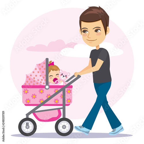 Young father in casual clot...