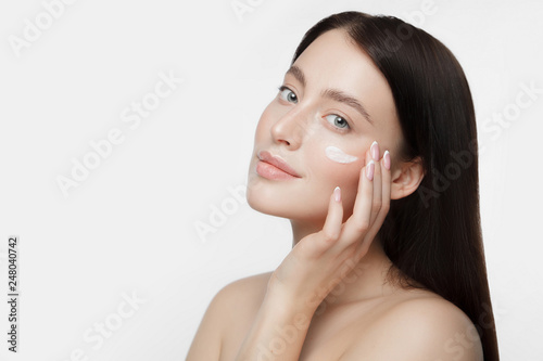 the young girl with cream