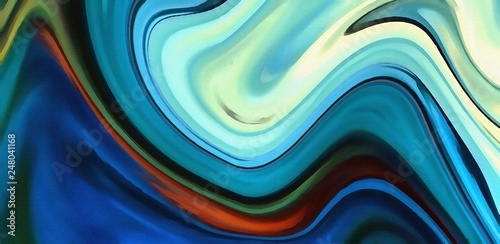 Abstract watercolor background. Marble oil paint in water on paper. Fresh and juicy colors.