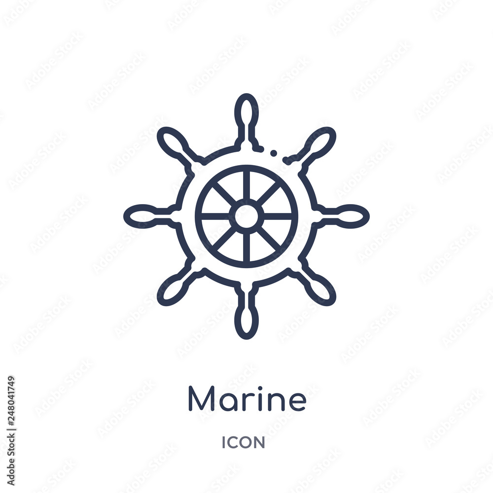marine icon from nautical outline collection. Thin line marine icon isolated on white background. marine icon from nautical outline collection. Thin line marine icon isolated on white background.