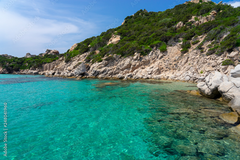 Beautiful beach of archipelago la Maddalena. Sardinia, Italy