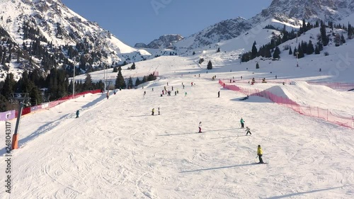 004 On slope of Mountain ski resort Shymbulak