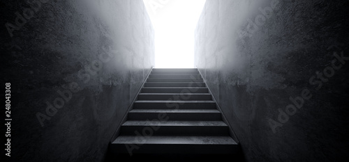 Fotografija Modern Elegant Dark Empty Grunge Reflective Concrete Tunnel With Stars With Whit