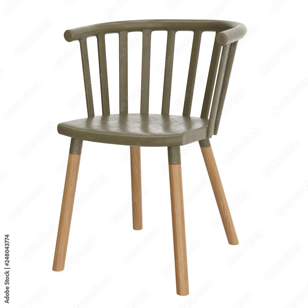 Green Modern Armchair for kitchen isolated on white background Green Modern Armchair for kitchen isolated on white background