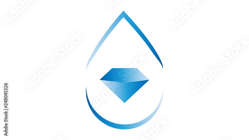 Drop icon. Drop logo vector design. Brilliant inside the drop