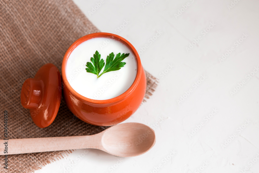 traditional Georgian yogurt traditional Georgian yogurt