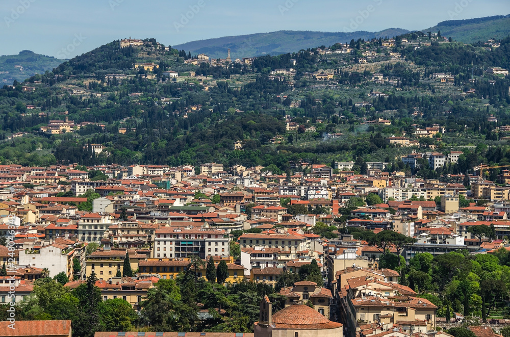 Obraz premium Italian red roofs in Florence, Tuscany, Italy.