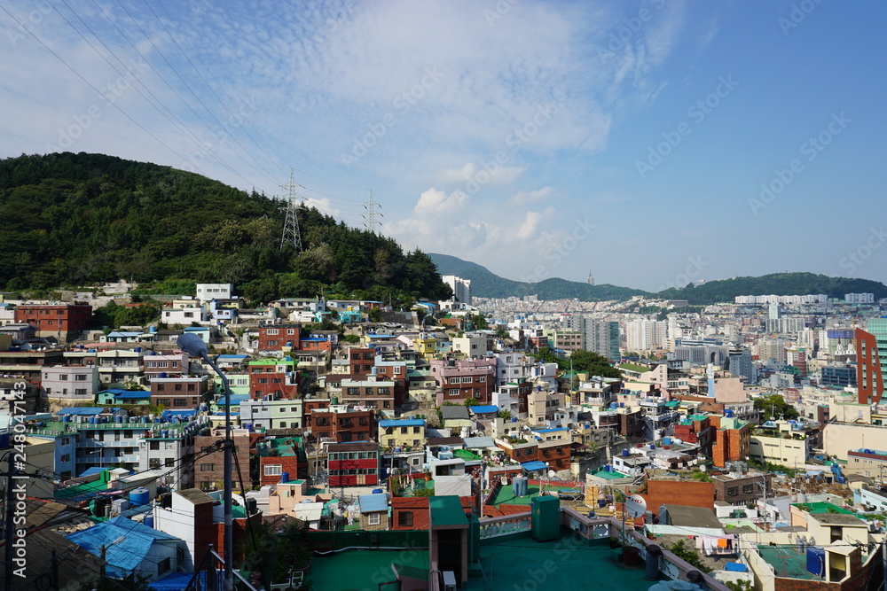 A beautiful and colorful village in Busan South Korea