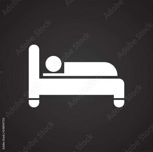Trauma hospitalization icon on black background for graphic and web design, Modern simple vector sign. Internet concept. Trendy symbol for website design web button or mobile app